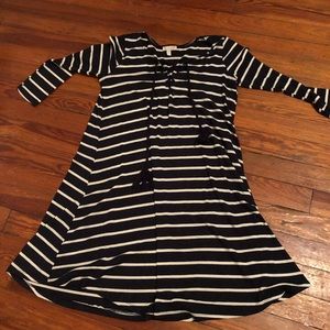 Striped long sleeve dress